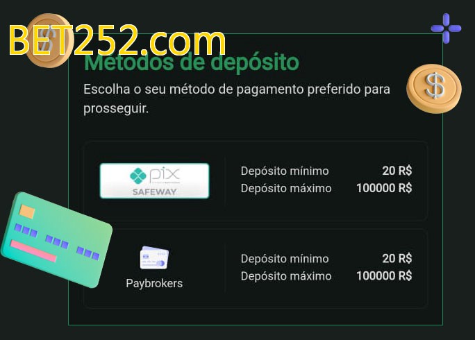 O cassino BET252.combet oferece uma grande variedade de métodos de pagamento